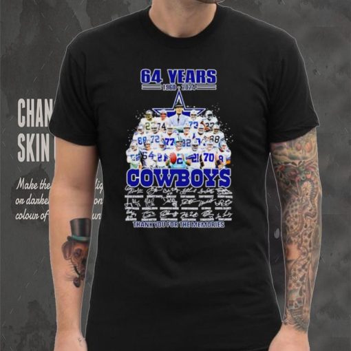 64 years 1960 2024 Cowboys thank you for the memories shirt