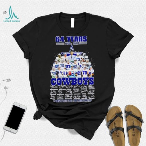 64 years 1960 2024 Cowboys thank you for the memories shirt