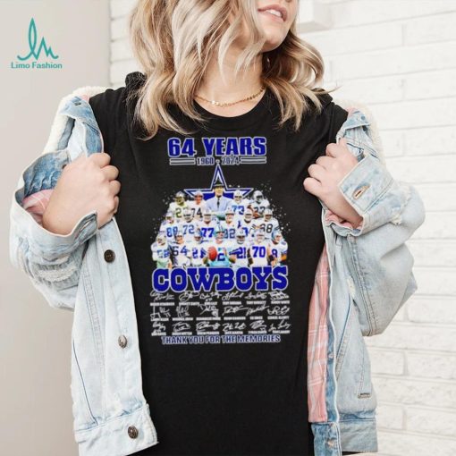 64 years 1960 2024 Cowboys thank you for the memories shirt