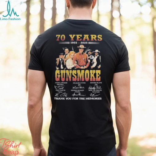 70 Years 1955 2025 Gunsmoke Thank You For The Memories T Shirt