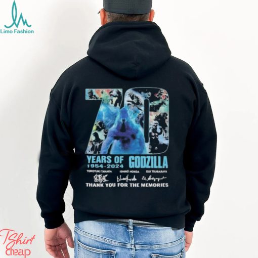 70 Years Of 1954 2024 Godzilla Thank You For The Memories T Shirt