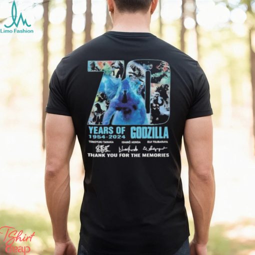 70 Years Of 1954 2024 Godzilla Thank You For The Memories T Shirt