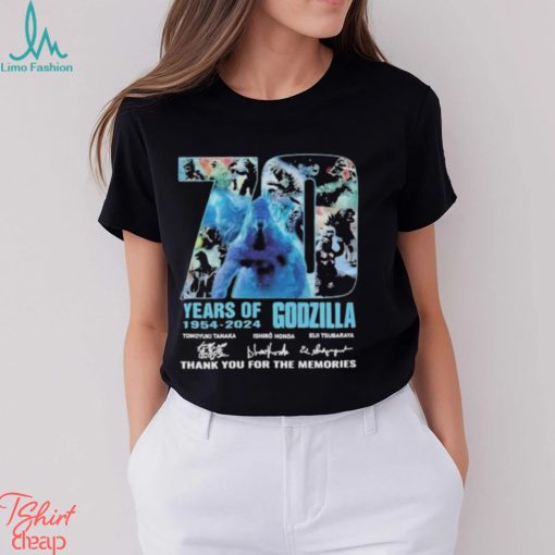 70 Years Of 1954 2024 Godzilla Thank You For The Memories T Shirt
