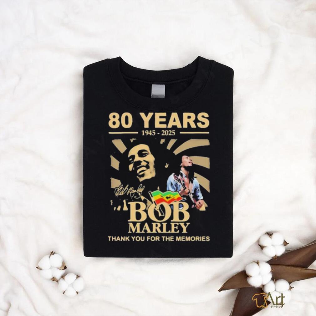 80 Years 1945 – 2025 Bob Marley Thank You For The Memories Signature Shirt 80 Years 1945 – 2025 Bob Marley Thank You For The Memories Signature Shirt