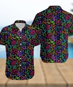 90’s Neon Christmas Men’s Hawaiian Shirt