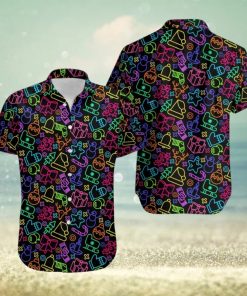 90’s Neon Christmas Men’s Hawaiian Shirt