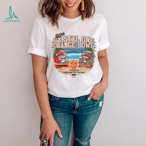 90th Capital One Orange Bowl Georgia Bulldogs vs Florida State Seminoles 2023 Matchup shirt