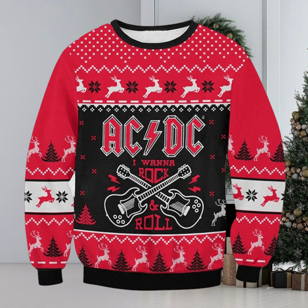 Ac dc ugly christmas cheap sweater