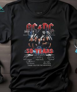 ACDC 50 Years Anniversary 1973 2023 Thank You For The Memories T Shirt