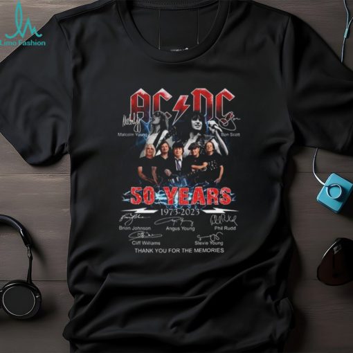 ACDC 50 Years Anniversary 1973 2023 Thank You For The Memories T Shirt
