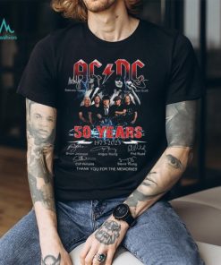 ACDC 50 Years Anniversary 1973 2023 Thank You For The Memories T Shirt