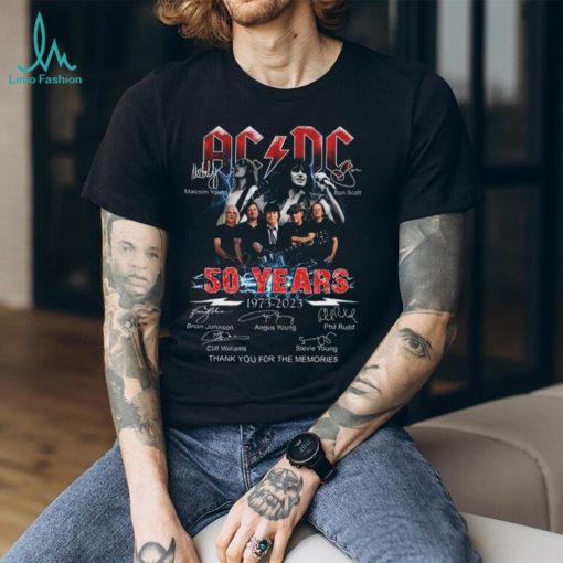 ACDC 50 Years Anniversary 1973 2023 Thank You For The Memories T Shirt