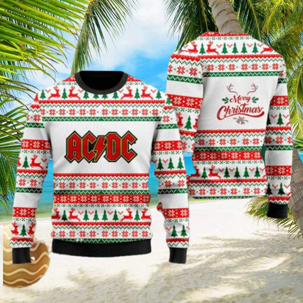 ACDC Deer And Christmas Tree Luxury Fan Gifts 2023 Ugly Chirstmas Sweater ACDC Deer And Christmas Tree Luxury Fan Gifts 2023 Ugly Chirstmas Sweater