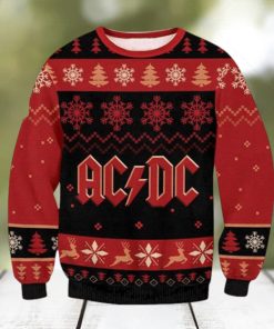 ACDC Deer And Snowflake 2023 Ugly Christmas Sweater