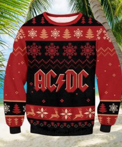 ACDC Deer And Snowflake 2023 Ugly Christmas Sweater