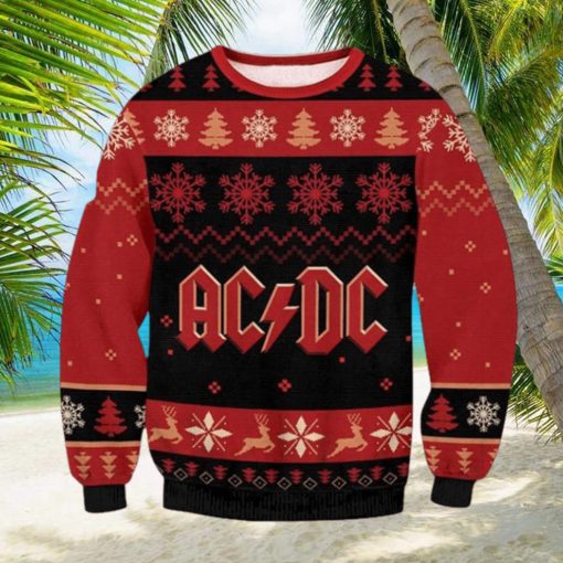 ACDC Deer And Snowflake 2023 Ugly Christmas Sweater