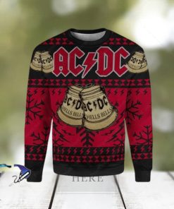 ACDC Hells Bells Black Thunder Fan Gifts 2023 Ugly Chirstmas Sweater