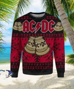 ACDC Hells Bells Black Thunder Fan Gifts 2023 Ugly Chirstmas Sweater