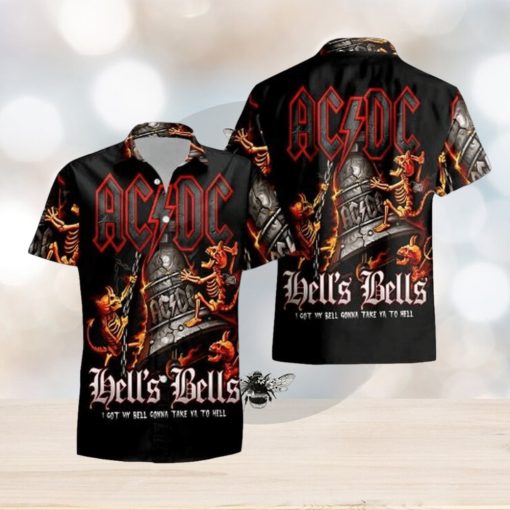 ACDC Music Lover I Got My Bell Gonna Take Ya To Hell ACDC Hawaiian Shirt