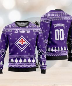 ACF Fiorentina Personalized Ugly Christmas Sweater Blue Version