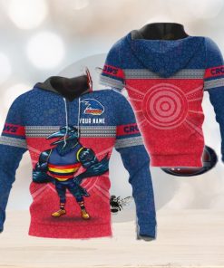 AFL Adelaide Crows Custom Name Mascot Pullover Hoodie