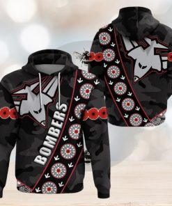 AFL Essendon Bombers ANZAC Black Style Pullover Hoodie