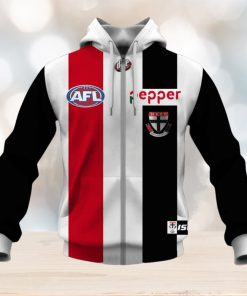 AFL St Kilda Saints Custom Name Number 2020 Clash Guernsey Zip Up Hoodie
