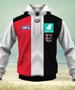 AFL St Kilda Saints Custom Name Number 2021 Home Guernsey Pullover Hoodie Ver 1