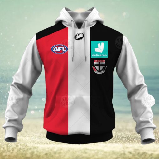 AFL St Kilda Saints Custom Name Number 2021 Home Guernsey Pullover Hoodie Ver 1