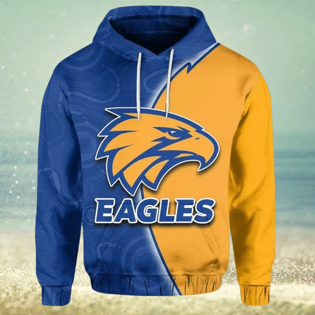 AFL West Coast Eagles Aboriginal Patterns Half Style Pullover Hoodie AFL West Coast Eagles Aboriginal Patterns Half Style Pullover Hoodie