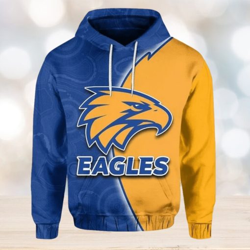 AFL West Coast Eagles Aboriginal Patterns Half Style Pullover Hoodie