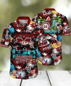 ALOHA SUMMER NCAA MISSISSIPPI STATE BULLDOGS HAWAIIAN SHIRT TROPICAL FRUIT PATTERN