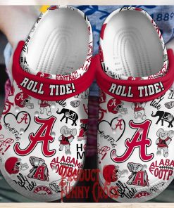 ALabama Crimson Roll Tide Football Crocs For Adults