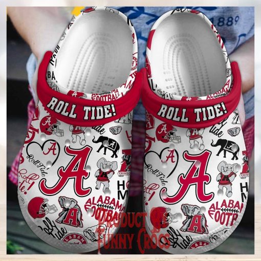 ALabama Crimson Roll Tide Football Crocs For Adults