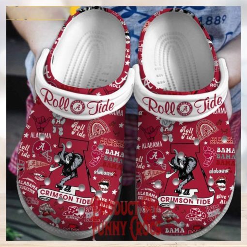 ALabama Crimson Roll Tide Red Crocs Shoes