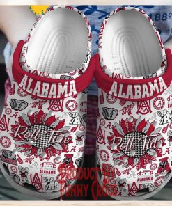 ALabama Crimson Roll Tide Sunflower Crocs Shoes