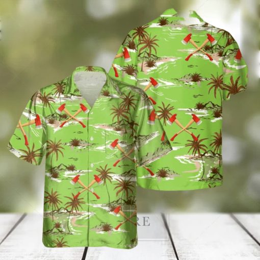 AWESOME FIREFIGHTER AOP POCKET HAWAIIAN SHIRT