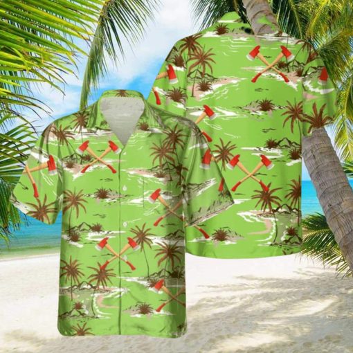 AWESOME FIREFIGHTER AOP POCKET HAWAIIAN SHIRT