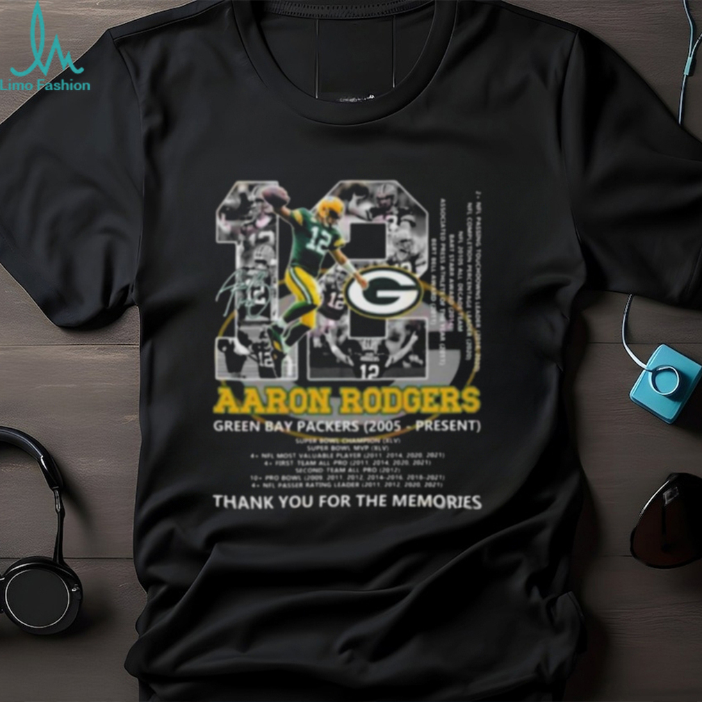 Aaron Rodgers 12 Green Bay Packers 2005 – Present Thank You For The Memories Signature Shirt Aaron Rodgers 12 Green Bay Packers 2005 – Present Thank You For The Memories Signature Shirt