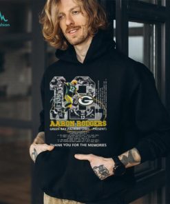 Aaron Rodgers 12 Green Bay Packers 2005 – Present Thank You For The Memories Signature Shirt