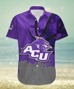 Abilene Christian Wildcats Hawaii Shirt Basketball Net Grunge Pattern – NCAA