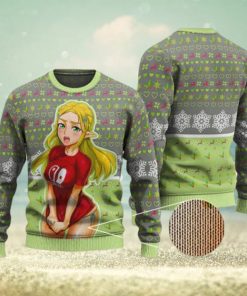 Ahegao Princess Zelda Art Ugly Xmas Sweater Limotees