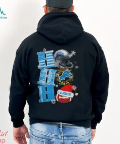 Ahoged 2023 Detroit Lions NFL HO HO HO Christmas Shirt Hoodie