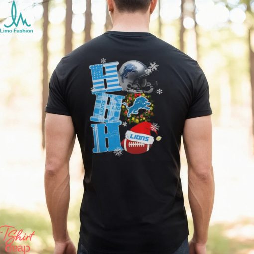 Ahoged 2023 Detroit Lions NFL HO HO HO Christmas Shirt Hoodie
