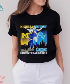 Aidan Hutchinson Michigan Wolverines On Saturdays Detroit Lions On Sundays T Shirt