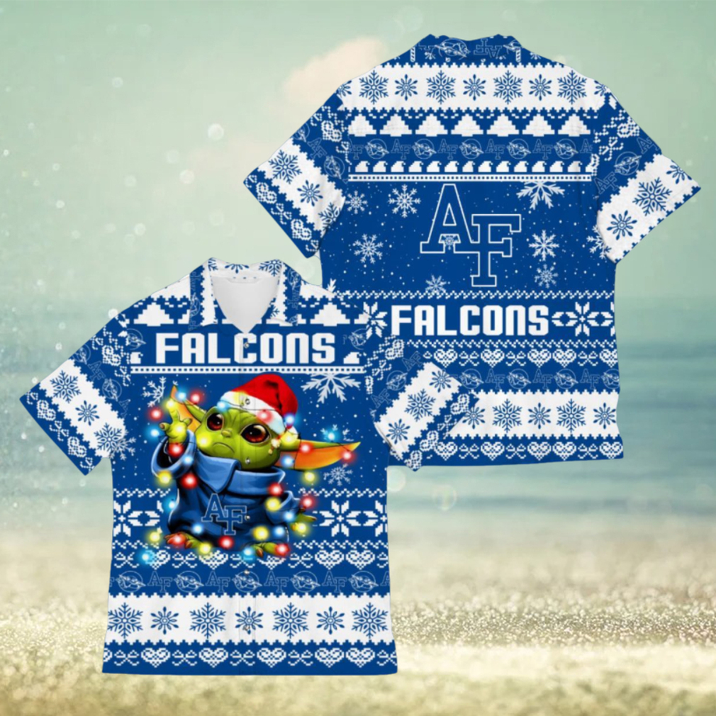 Air Force Falcons Baby Yoda Star Wars Christmas Hawaiian Shirt Air Force Falcons Baby Yoda Star Wars Christmas Hawaiian Shirt