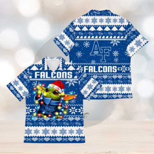 Air Force Falcons Baby Yoda Star Wars Christmas Hawaiian Shirt