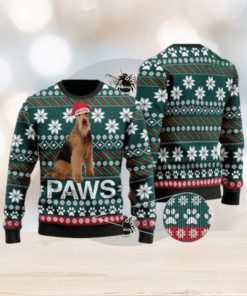 Airedale Terrier Santa Printed Christmas Ugly Sweater