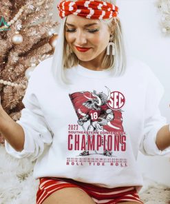 Alabama Crimson Tide 2023 SEC Football Conference Champions Mascot Flag T Shirt
