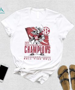 Alabama Crimson Tide 2023 SEC Football Conference Champions Mascot Flag T Shirt